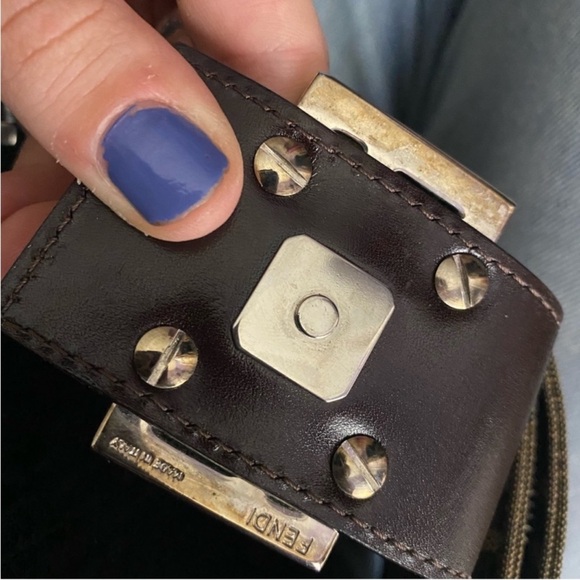 Vintage Fendi Mini Baguette Zucca Shoulder Bag - Picture 7 of 16